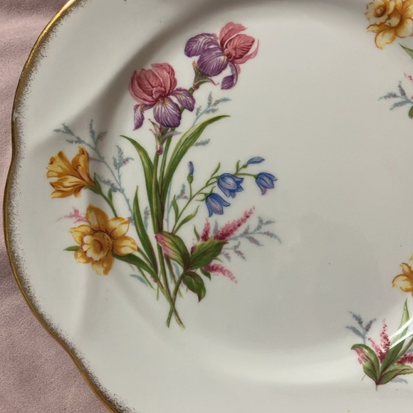Vintage Salisbury Fine Bone China Floral 8" Plate England - Picture 10 of 15